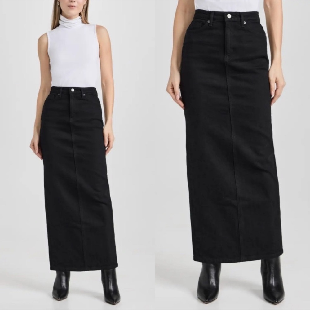 Reformation Daria Ultra High Waist Denim Maxi Skirt in Nidri Size 25 New